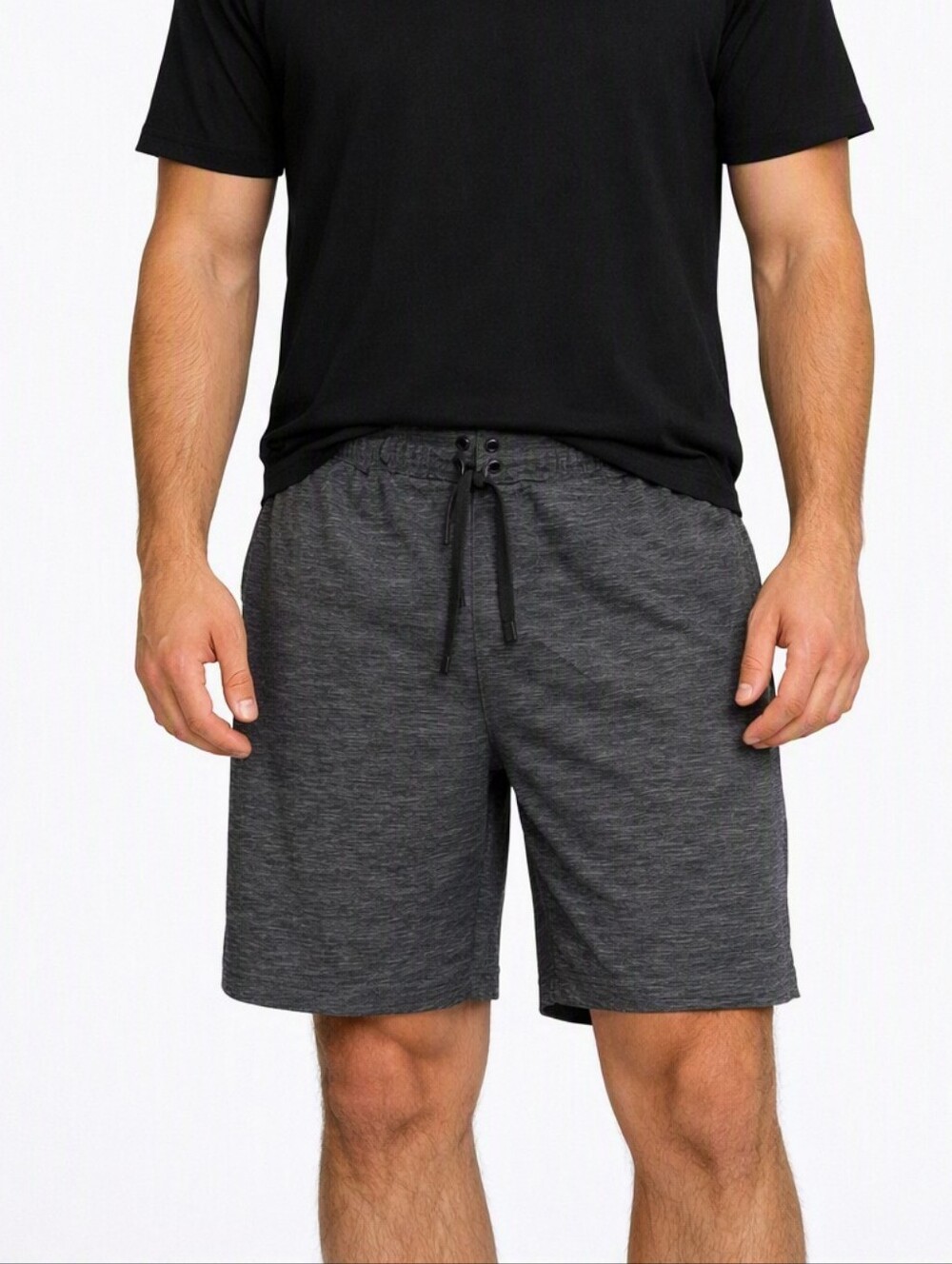 Champion Men's Heather Charcoal Athletic Shorts